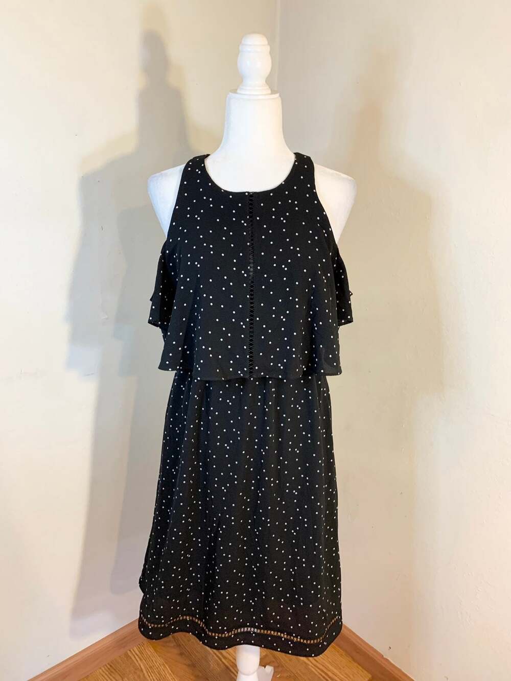Black Polka Dot Dress Size S